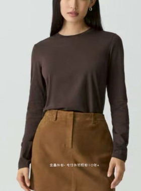 TH理论家原厂女装打底衫百搭真丝羊毛超弹圆领针织衫