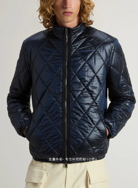 高端奢侈woolr*ch原单男士冬季保暖光面轻薄棉衣休闲商务夹克