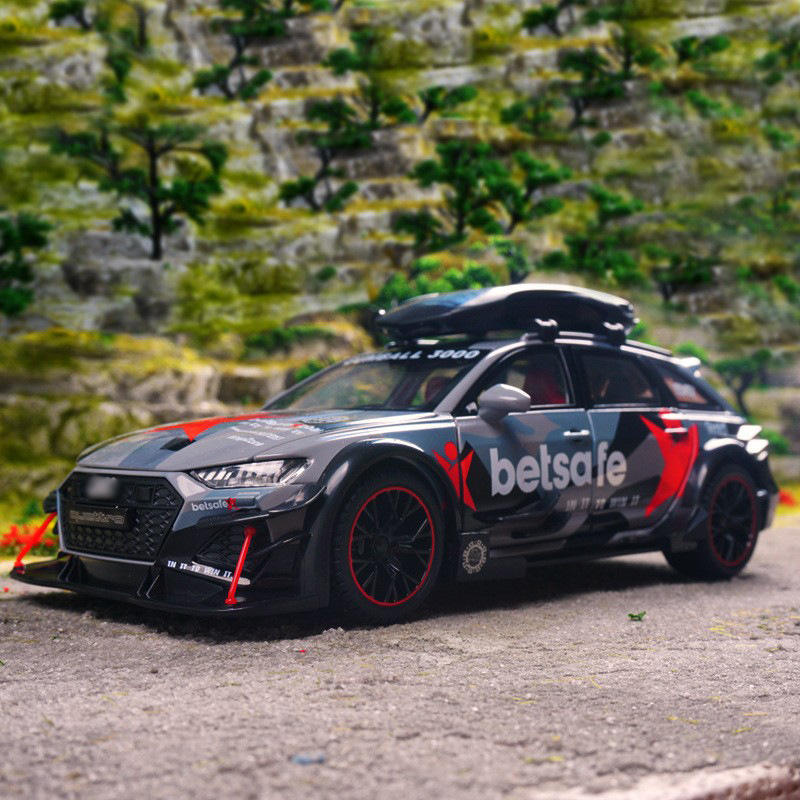 1:24澳廸RS6 DTM 56度声光车玩具仿真合金车模型收藏摆件