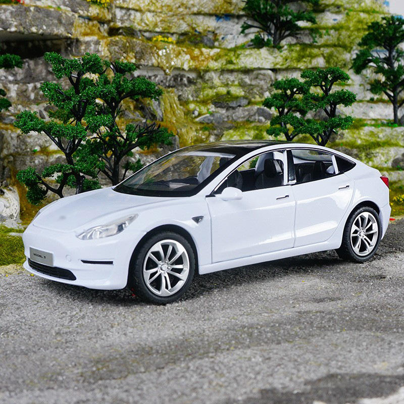 新豪迪1:24特思拉MODEL3声光车儿童玩具仿真合金汽车模型