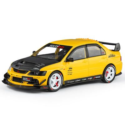 新款 正版授权1:24EVO9改装版合金车模声光商务送礼会议室摆件