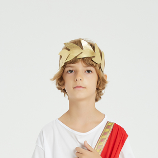 万圣节化妆舞会道具儿童成人男女古罗马希腊神话头饰金色头带发箍