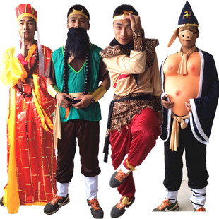 西游记服装唐僧师徒全套道具戏剧秧歌表演服装头套面具cos