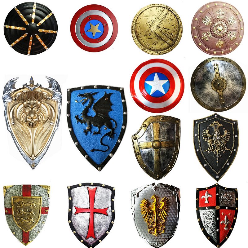 古罗马骑士勇士盾牌武士 cos兵器道具影视道具兵器pu盾牌队长玩具