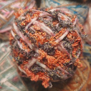 美拉德粉彩色系手编羊毛手混线外套发卡衣服包围巾手工毛线团合集