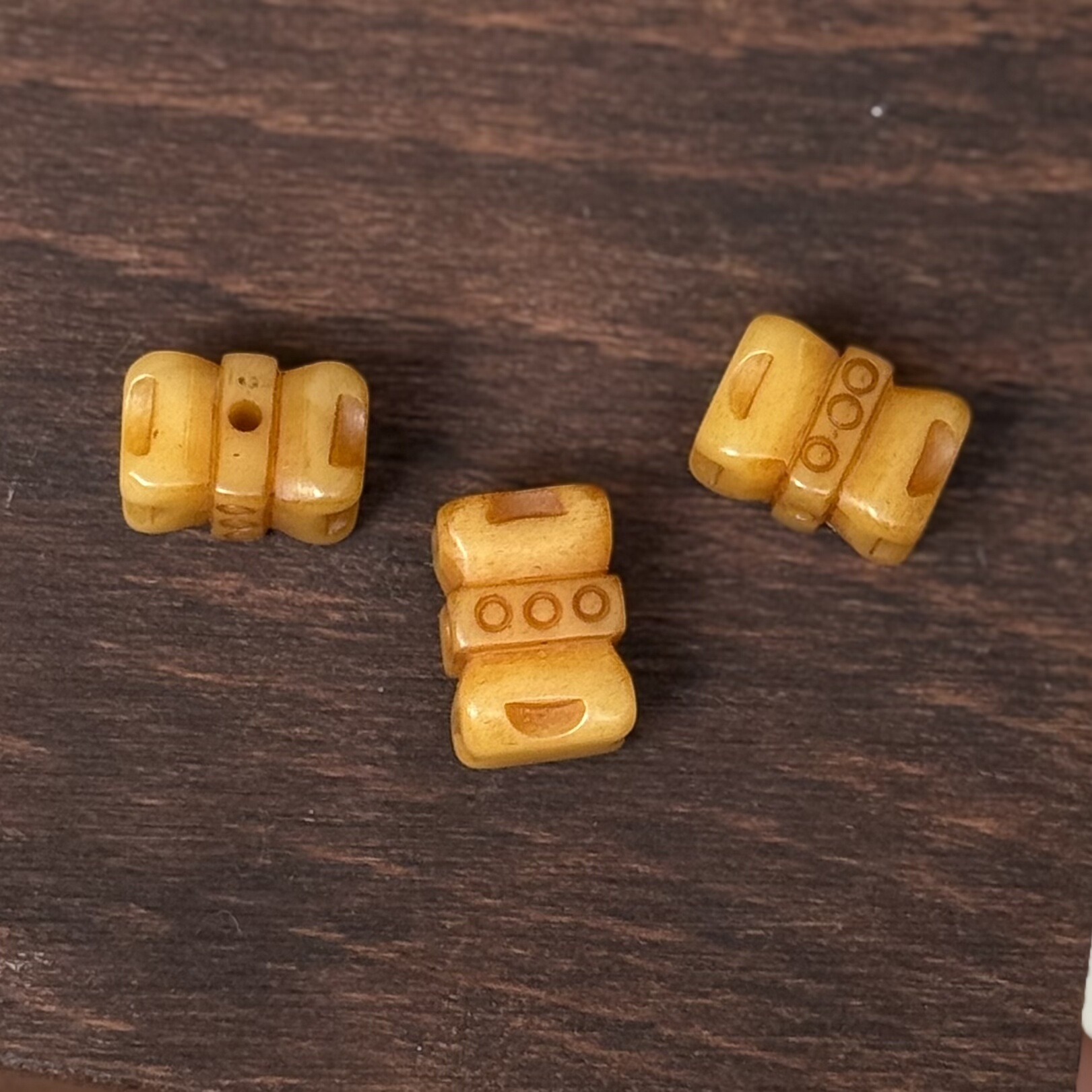 藏式牦牛骨卡子侧挂藏传小元素牛骨配饰佛珠流苏DIY搭配配件配饰