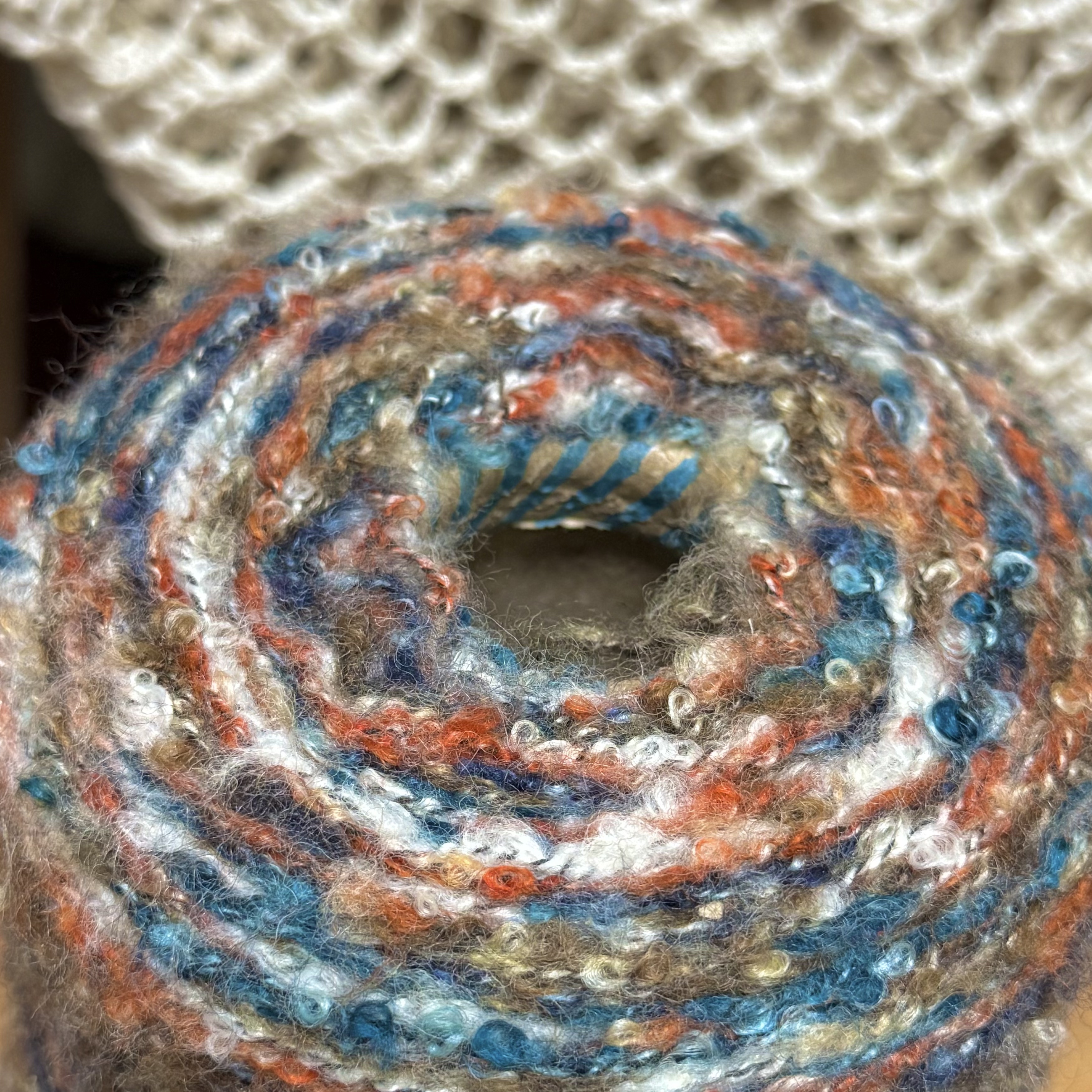 渐变油画纱马海毛彩虹线羊毛圈柔软段染羊毛线手工编织毛衣外套线