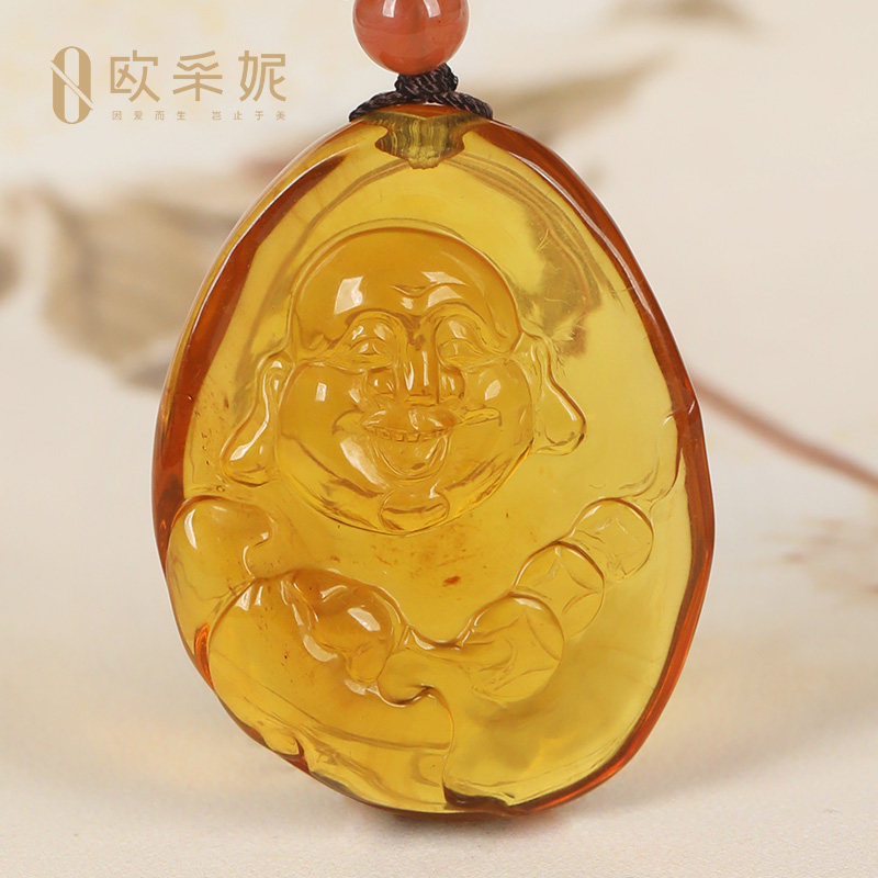 金珀吊坠挂件原石男女款天然蜜蜡