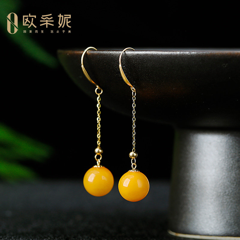 OUCERNY/欧采妮蜜蜡耳坠