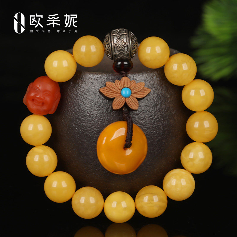欧采妮天然欧洲回流蜜蜡手链