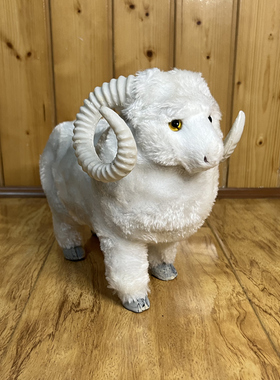 【仿真绵羊】动物模型摆件大小绵羊玩偶皮毛工艺品摆设家居装饰