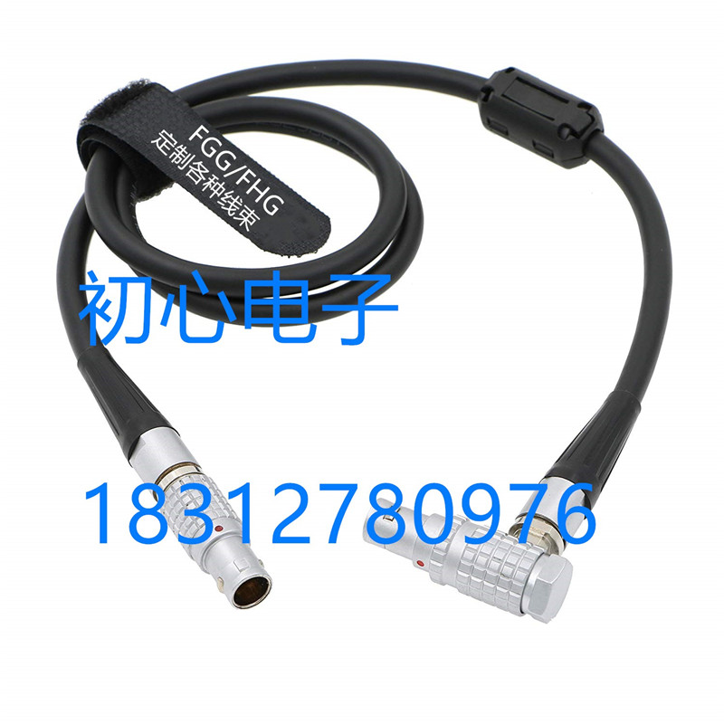订制金属连接器线束FGG 1B 4芯转FHG 1B 4芯医疗设备连接线测试线