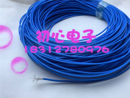 RG316D双屏蔽蓝色线SFF-50-1.5特氟龙镀银同轴AP耐高温线 1米