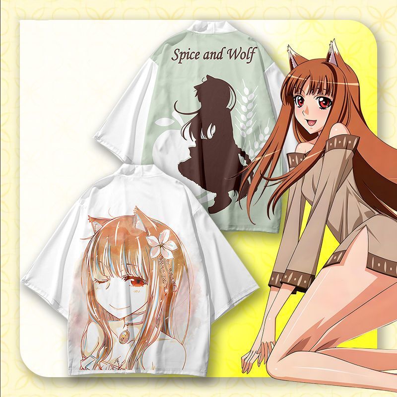 狼与香辛料 赫萝 动漫周边羽织 和服 法披痛衣服男女学生情侣防晒