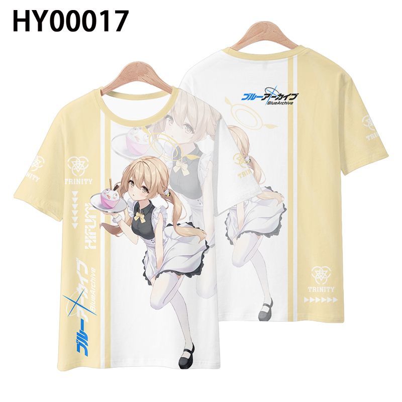 蔚蓝档案碧蓝档案 日富美 周边动漫cos短袖T恤痛衣服羽织夏季男女
