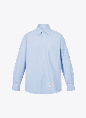 THOM BROWNE 汤姆布朗男士商务休闲浅蓝色衬衫 MWL381A06496