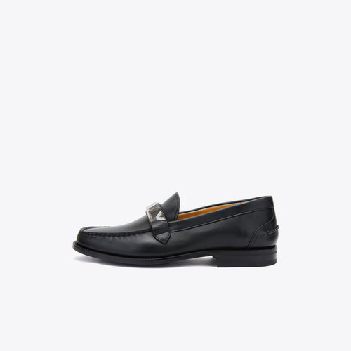 BALLY 巴利 男士字母logo黑色休闲鞋乐福鞋 OLOY