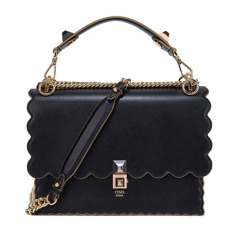 FENDI/·ÒµÏÅ®°üÖкÅkan IϵÁе¥¼ç°üţƤ»¨±ßб¿æ°ü8BT283 A18Q