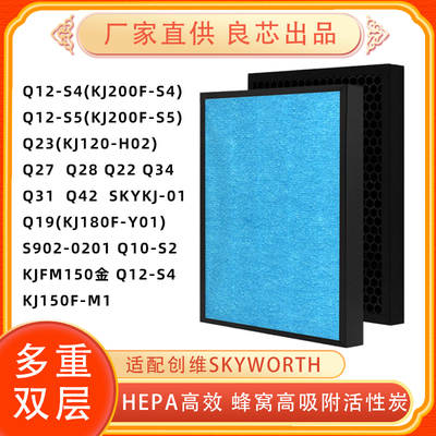适配SKYWORTH创维空气净化器S902-02-01 KJFM150金\KJ150F-M1滤网
