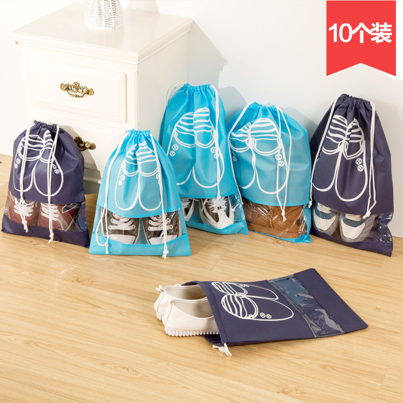 travel Shoe pouch Beam port Drawstring Non-woven shoe Portable perspective Dust-proof shoe covers Shoes and bags 10 Pcsin the Storage consolidation , Household appliances dust , Gaiters/Boots cover/Shoe  category - from Buy2taobao.com to provide professional Taobao agent buy service