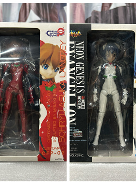 日版未拆，新世纪福音战士eva，大头Q版可动绫波丽明日香，绝版品