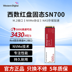 WD/西部数据M2固态硬盘500g nas SN700西数M.2 NVME 固态红盘SSD