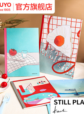 官方旗舰店 kokuyo日本国誉2025年国誉插画设计本无线装订本学生笔记本记事本考研用记作业本子 STILL PLACES