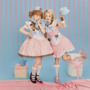 薄巧促销员可爱复古甜美实体店现货掉落AH天使之心原创Lolita设计