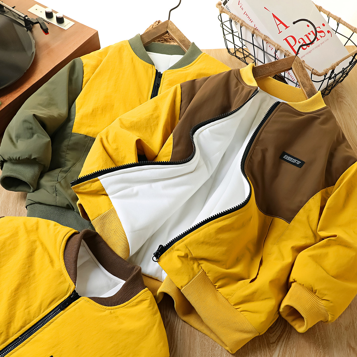 男童夹棉外套秋冬2025新款儿童保暖洋气棉服上衣中大童加厚棉袄潮