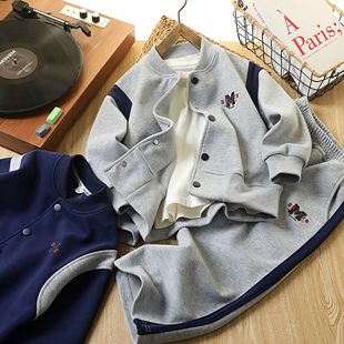 男童套装春秋2025新款帅气时髦儿童休闲炸街两件套中大童运动服潮