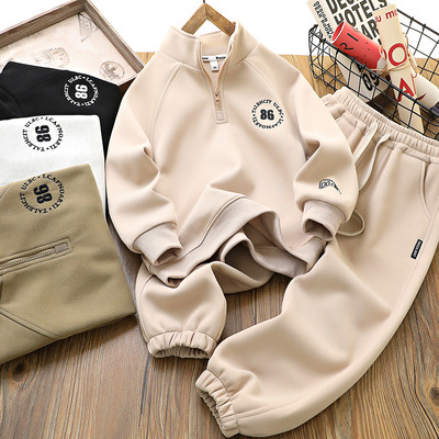 男童春秋套装2025新款卫衣两件套