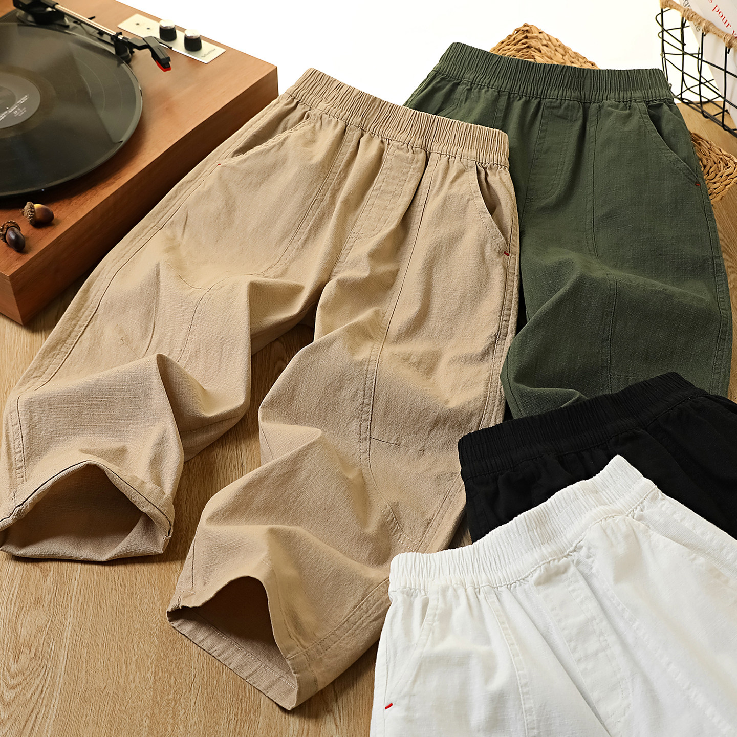 男童薄款裤子夏季2026新款儿童纯棉透气长裤中大童帅气休闲运动裤