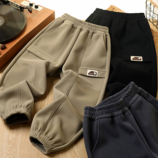 男童裤子春秋2026新款儿童工装运动长裤中大童休闲帅气男孩卫裤潮