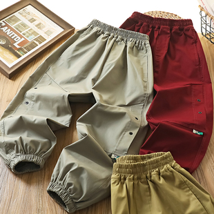 男童纯棉裤子春秋2026新款长裤儿童运动休闲裤中大童百搭工装裤潮