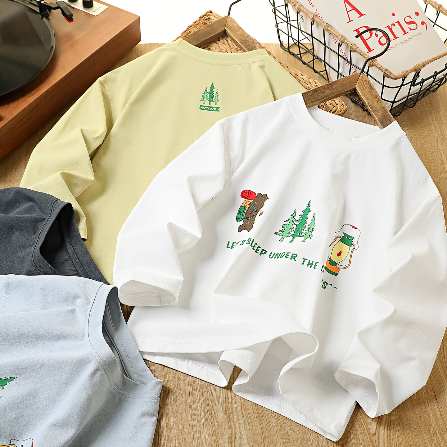 男童春秋长袖T恤2026新款儿童圆领印花打底衫中大童速干洋气上衣