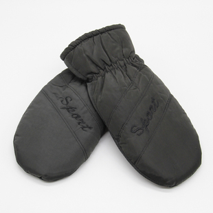 连指手套男冬季保暖加绒加厚户外骑行防风防水滑雪手闷子