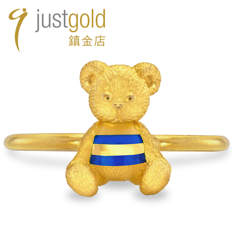 人见人爱的小熊足金戒指