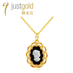 个性 简约大方1525241Y 时尚 JustGold镇金店女皇黄金足金吊坠