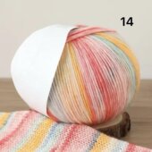 平替渐变色喷毛纯棉段染100g手工编织围巾帽子线亲肤柔软疗愈毛线