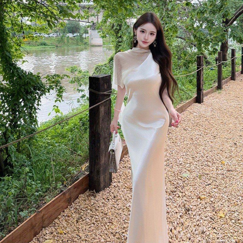 zyanz法式轻熟风白色连衣裙女夏