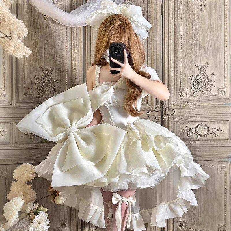 成人礼生日小晚礼服裙女2025新款蓬蓬公主裙轻婚纱超仙连衣裙拖尾