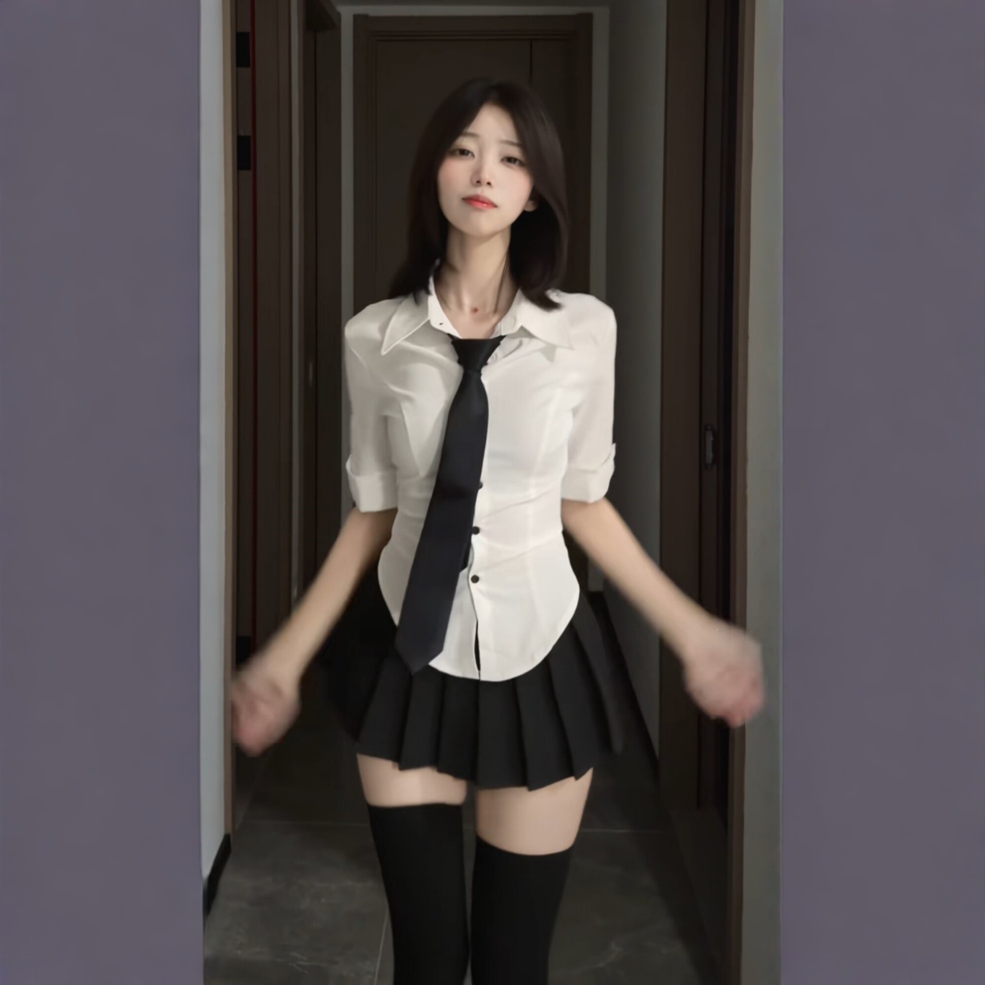 学院风jk制服套装女夏季白色短袖