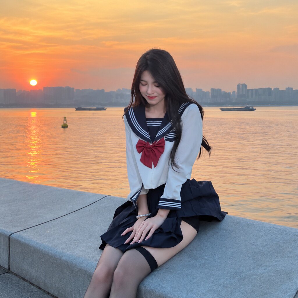春秋JK水手服蝴蝶结领带三件套潮