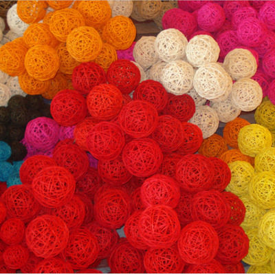 无火藤条香薰配件彩色3cm藤球