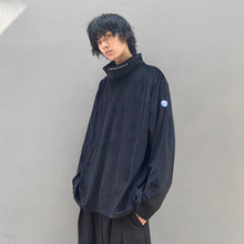 现货 PVCINC秋冬高领丝绒套头潮牌打底刺绣情侣卫衣男DAREDREAMIN