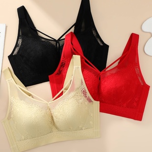 随意文胸7145大胸显小D杯薄全罩杯胖MM大码 内衣软钢圈聚拢防下垂