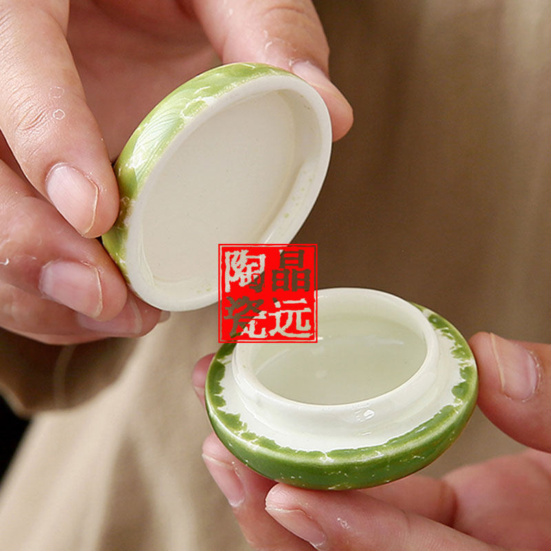 迷你丸中药膏香粉罐密封陶瓷小分装化妆品乳霜瓶子口脂印泥盒便携