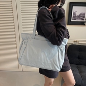 笔记本电脑包女2025新款 通勤大容量休闲托特包百搭单肩手提包 时尚