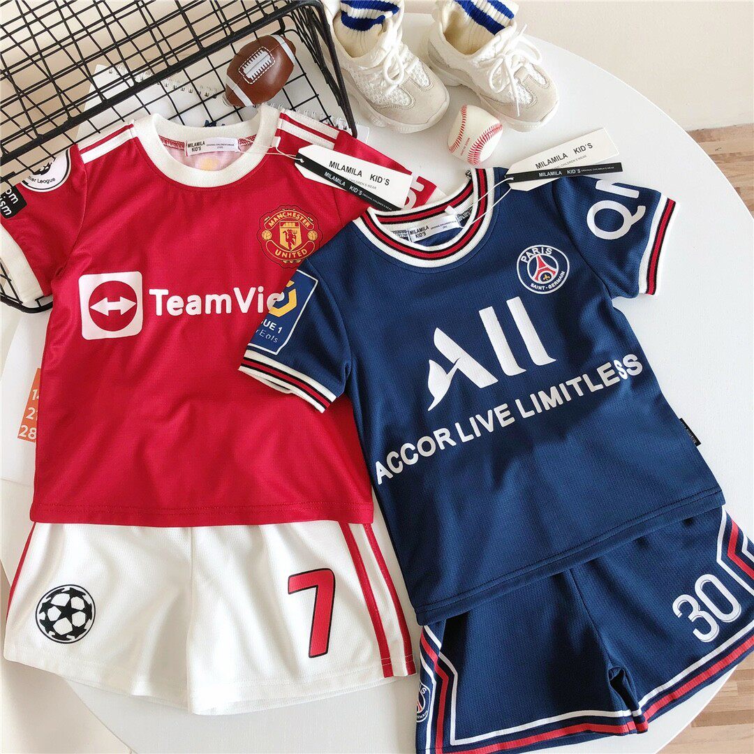 儿童款半袖足球服套装7号c曼联