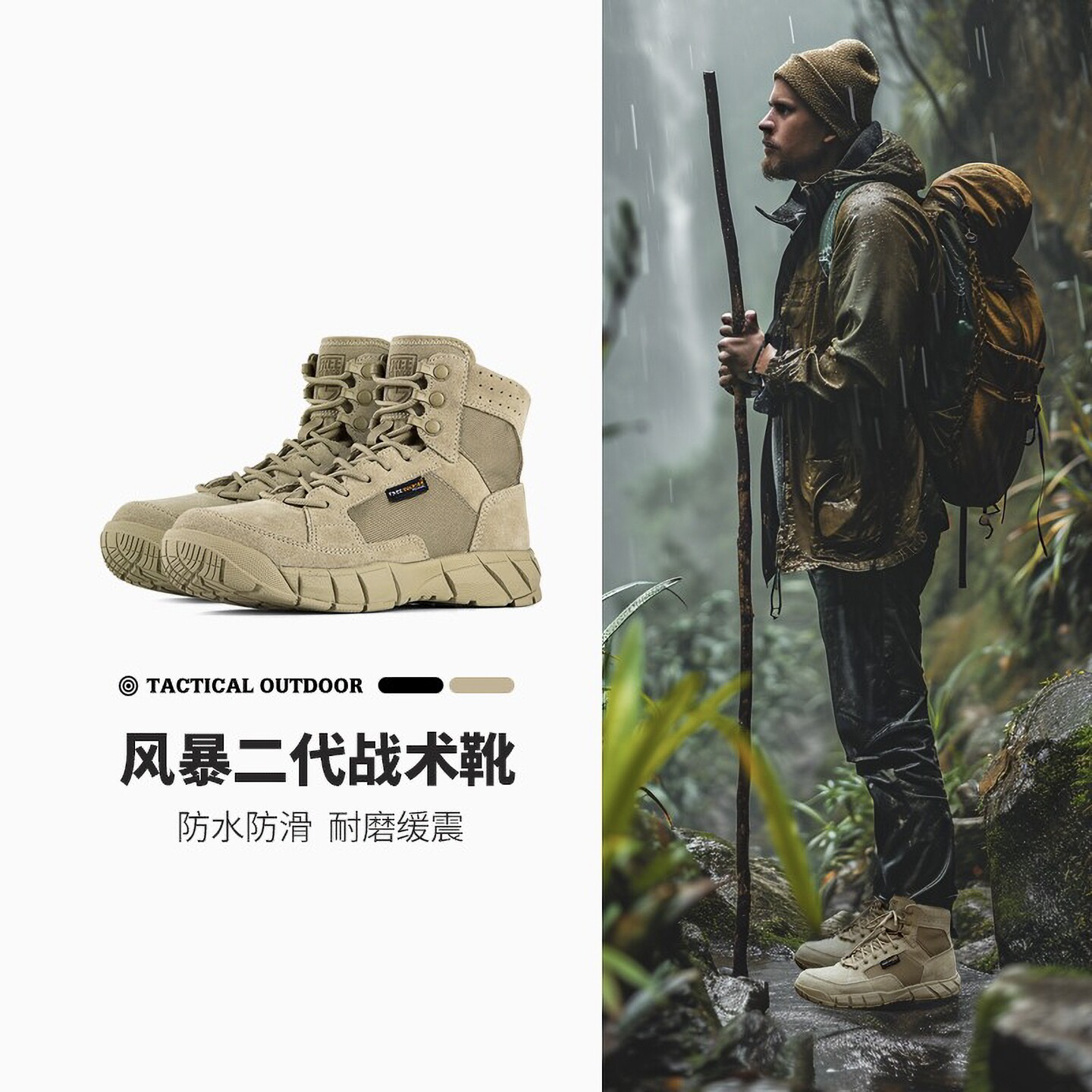 户外登山鞋男女同款户外鞋耐磨作战超轻防滑徒步鞋防水鞋战术靴